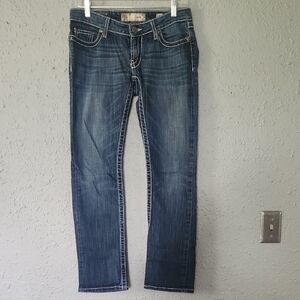 BKE Women's Dark Blue Straight Leg Jeans